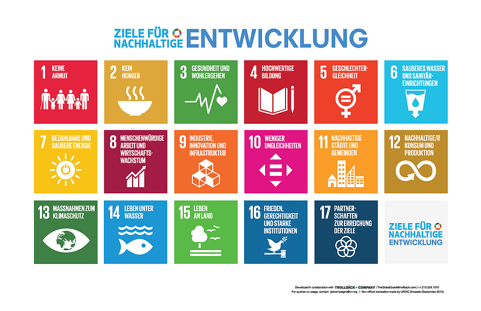 Karte mit den SDG Logos