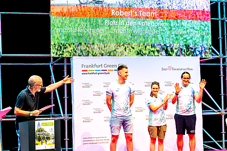 Stefan Majer, Dezernent Mobilität und Gesundheit, Repräsentanten Robert's Team © Umweltamt Frankfurt am Main